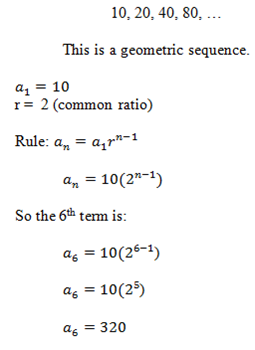 A geometric sequence.