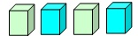pattern of light blue and blue boxes