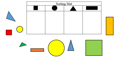 Sorting mat with different shapes