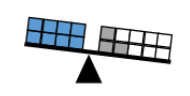 right balance with cubes