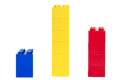 three lego towers