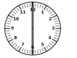 a clock partitioned into two equal halves by a line
