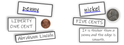 a nickel and a penny