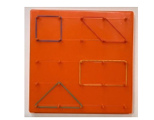 Geoboard with shapes
