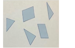 folded paper shapes into two matching parts to identify lines of symmetry