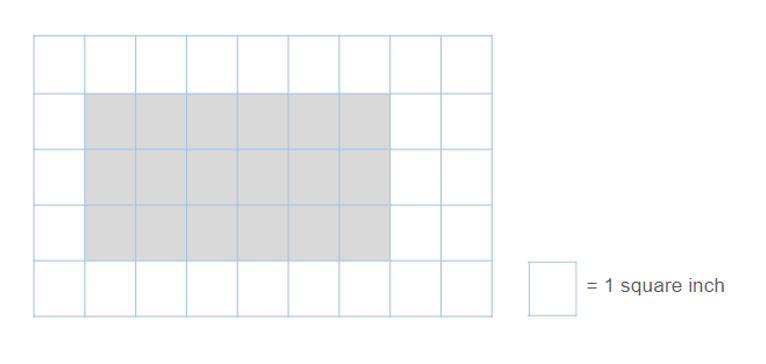 Area with unit squares