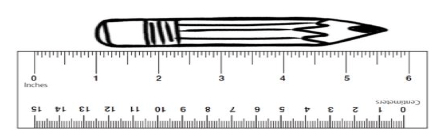 ruler and pencil
