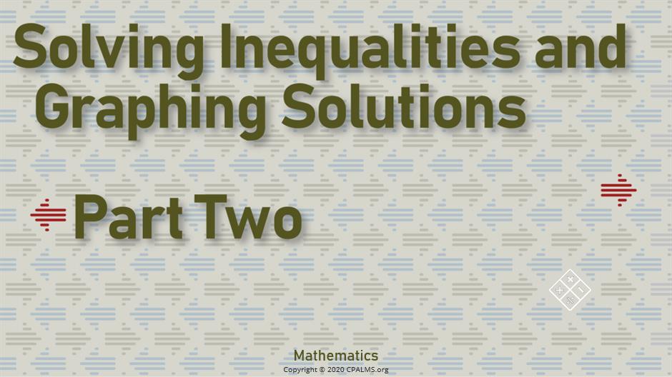 Solving inequalities and graphing solutions part 2