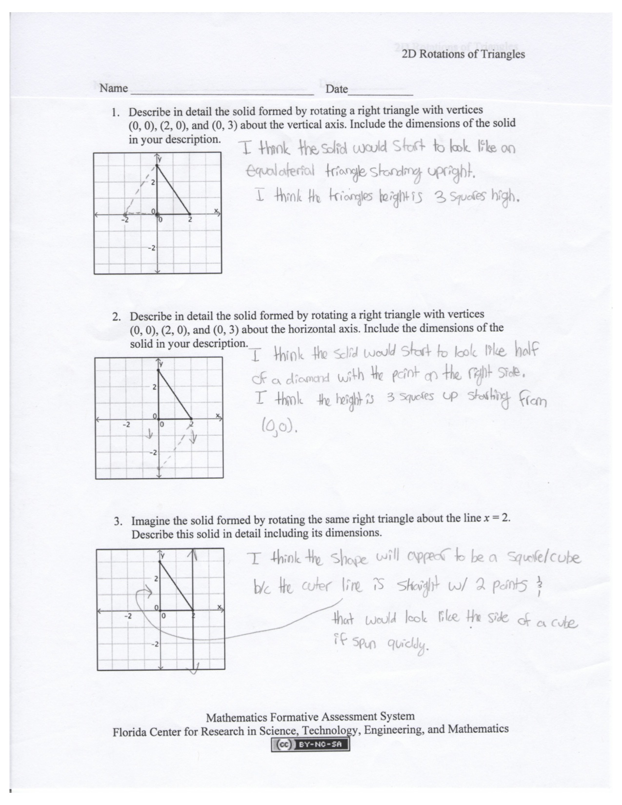 2D Rotations of Triangles