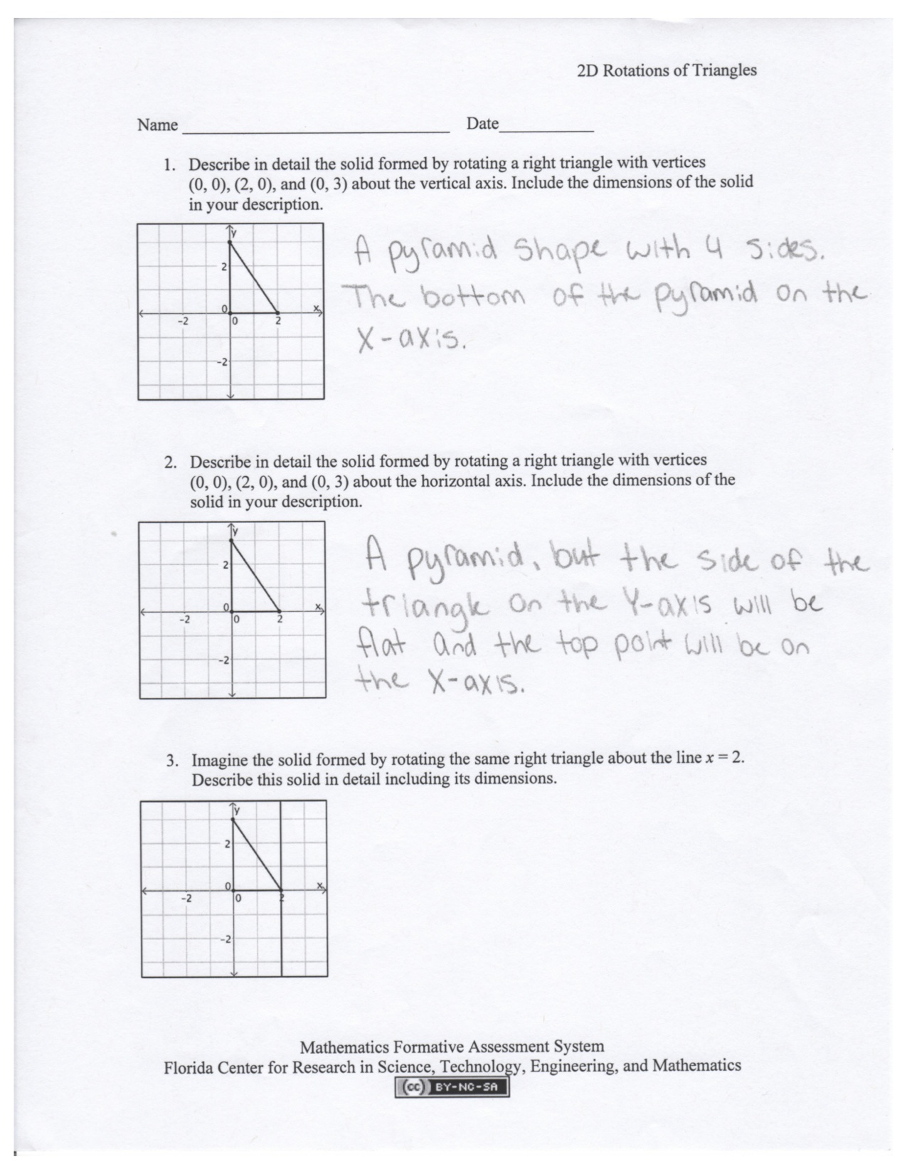 2D Rotations of Triangles