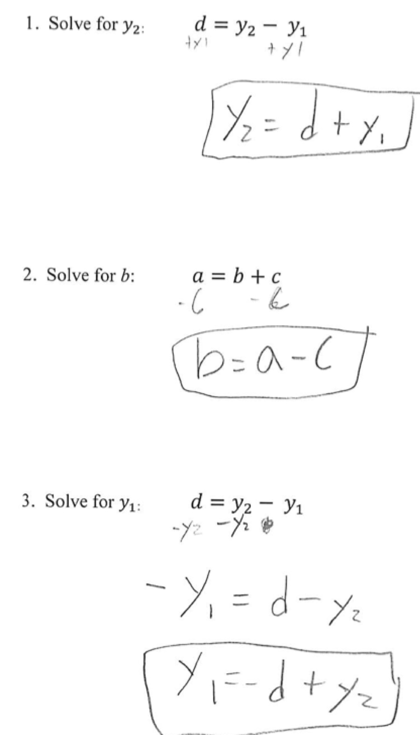 Solving Literal Equations Students are given three literal With Solving Literal Equations Worksheet