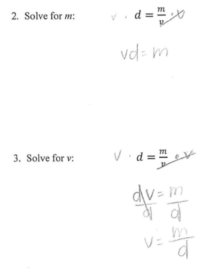 Literal Equations Students are given three literal equations, each With Solve Literal Equations Worksheet