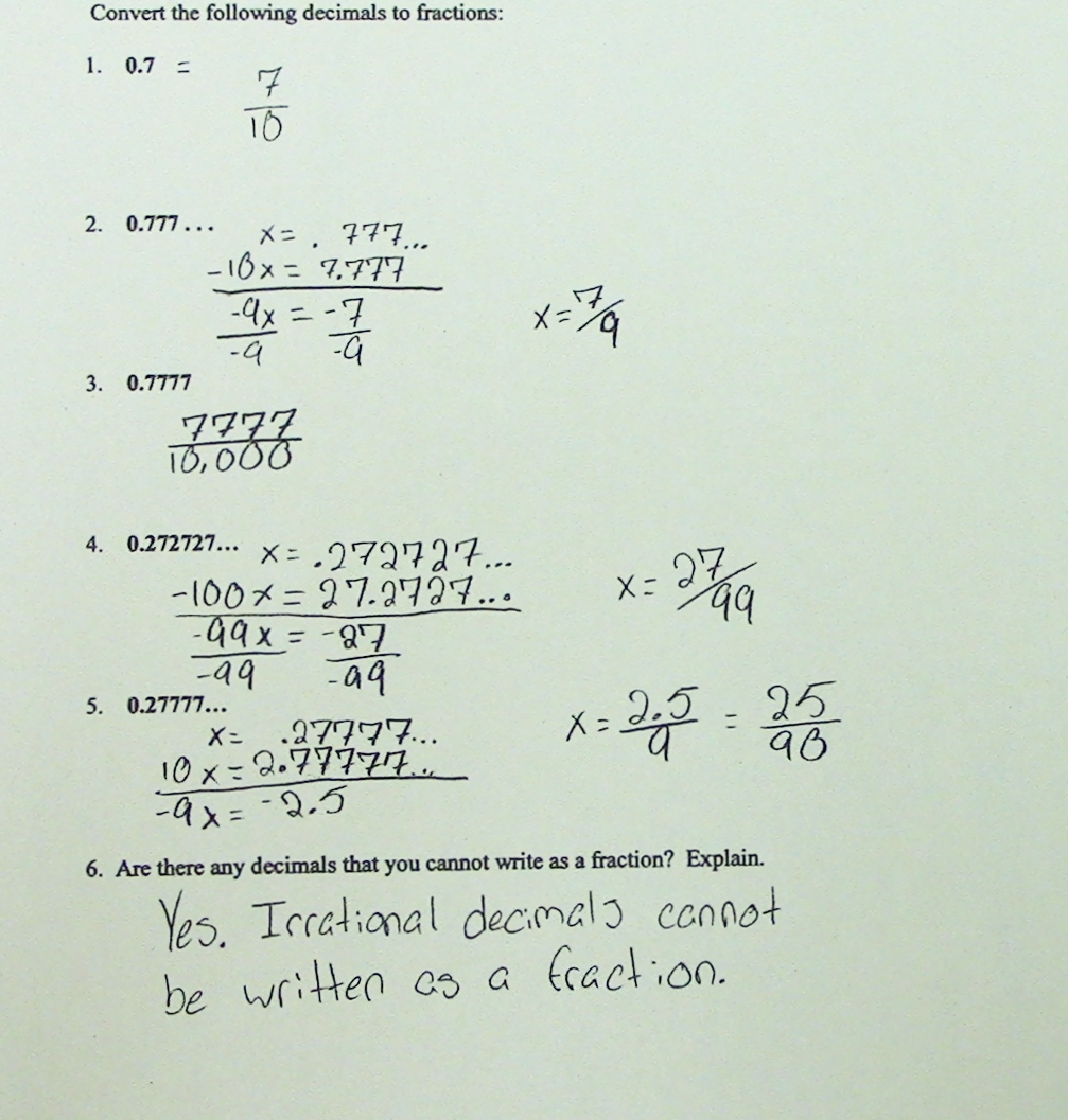 non terminating decimal to fraction converter