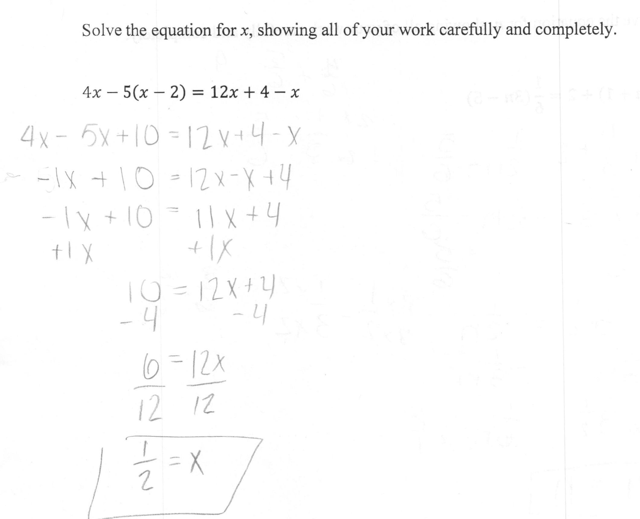 solve for x questions grade 7