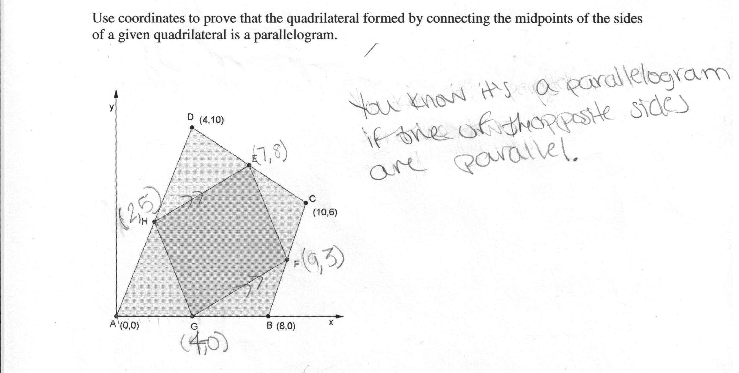 Midpoints of Sides of a Quadrilateral