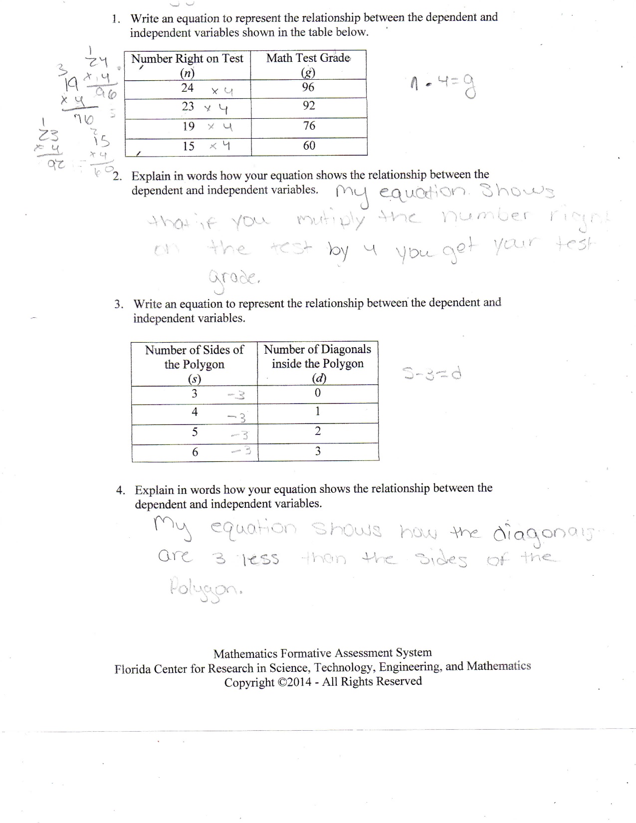 Writing Equations From Tables Worksheet - Englishworksheet.my.id