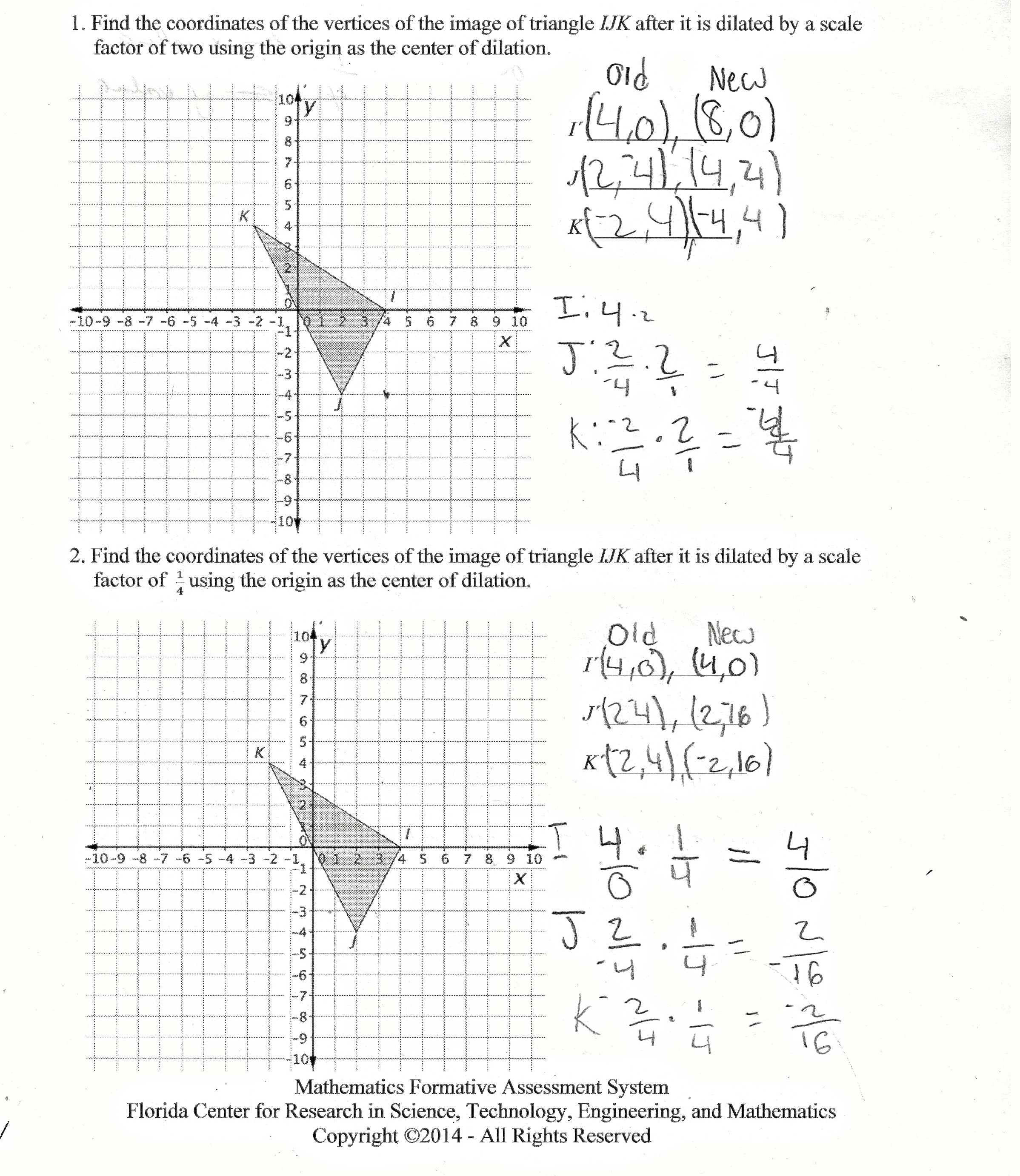 dilated-coordinates-worksheet