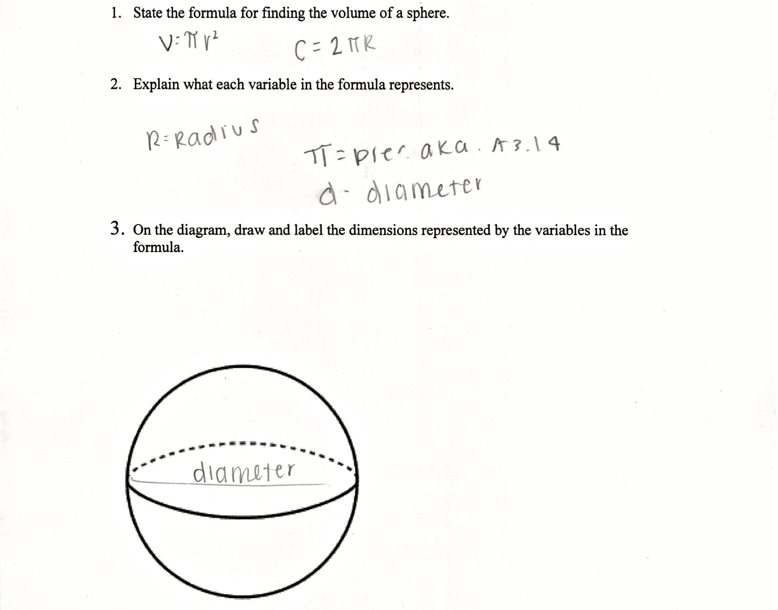 Sphere Formula