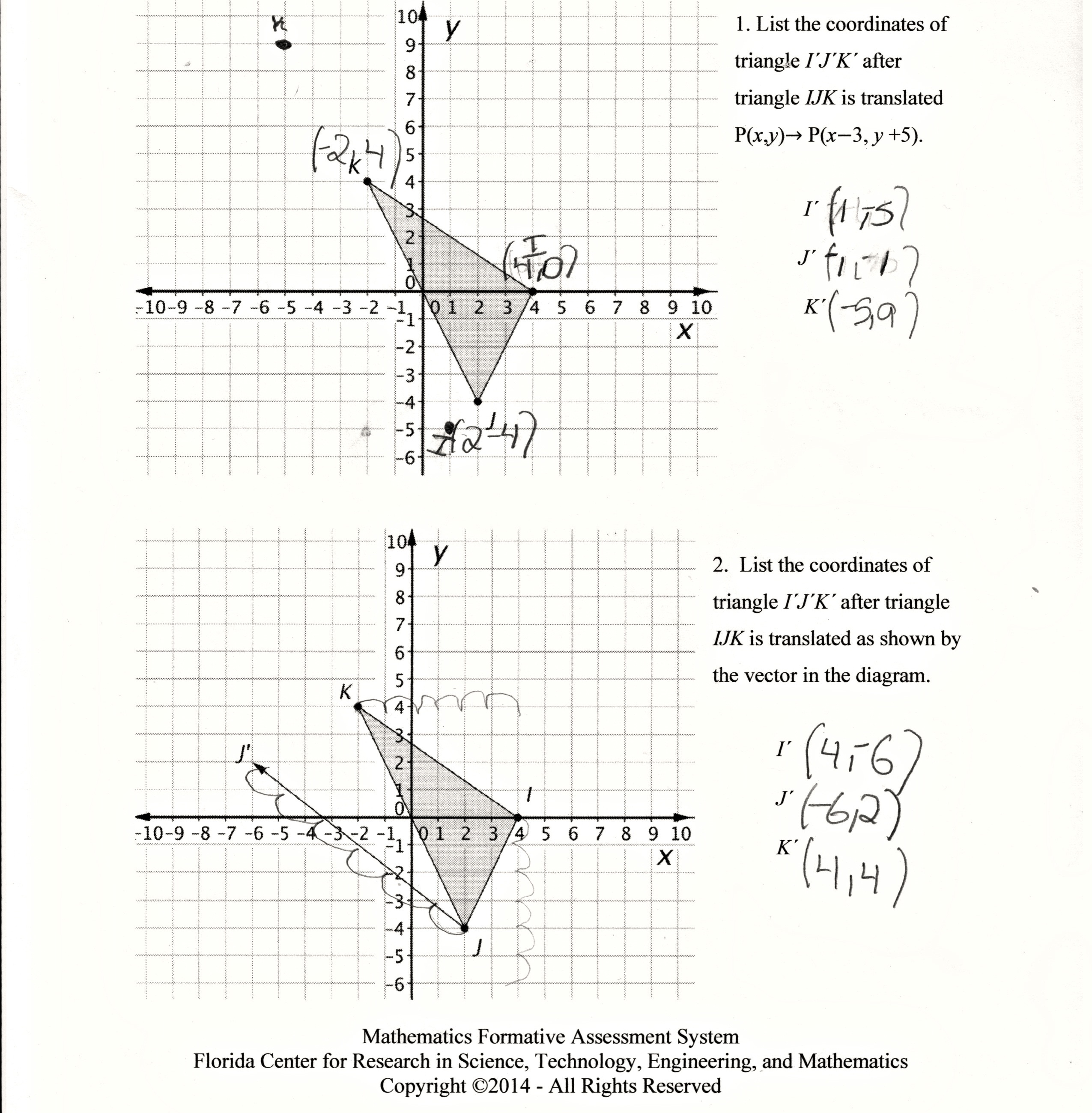 Translation Coordinates