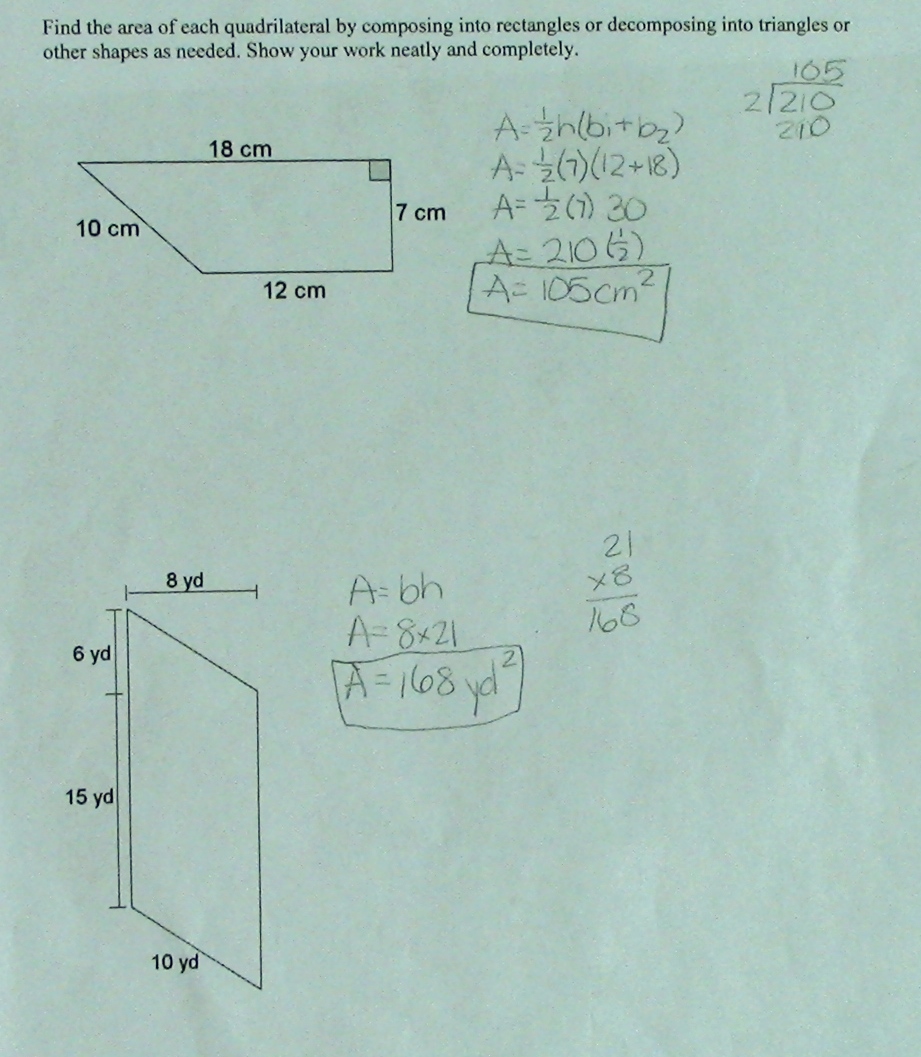 Area of Quadrilaterals