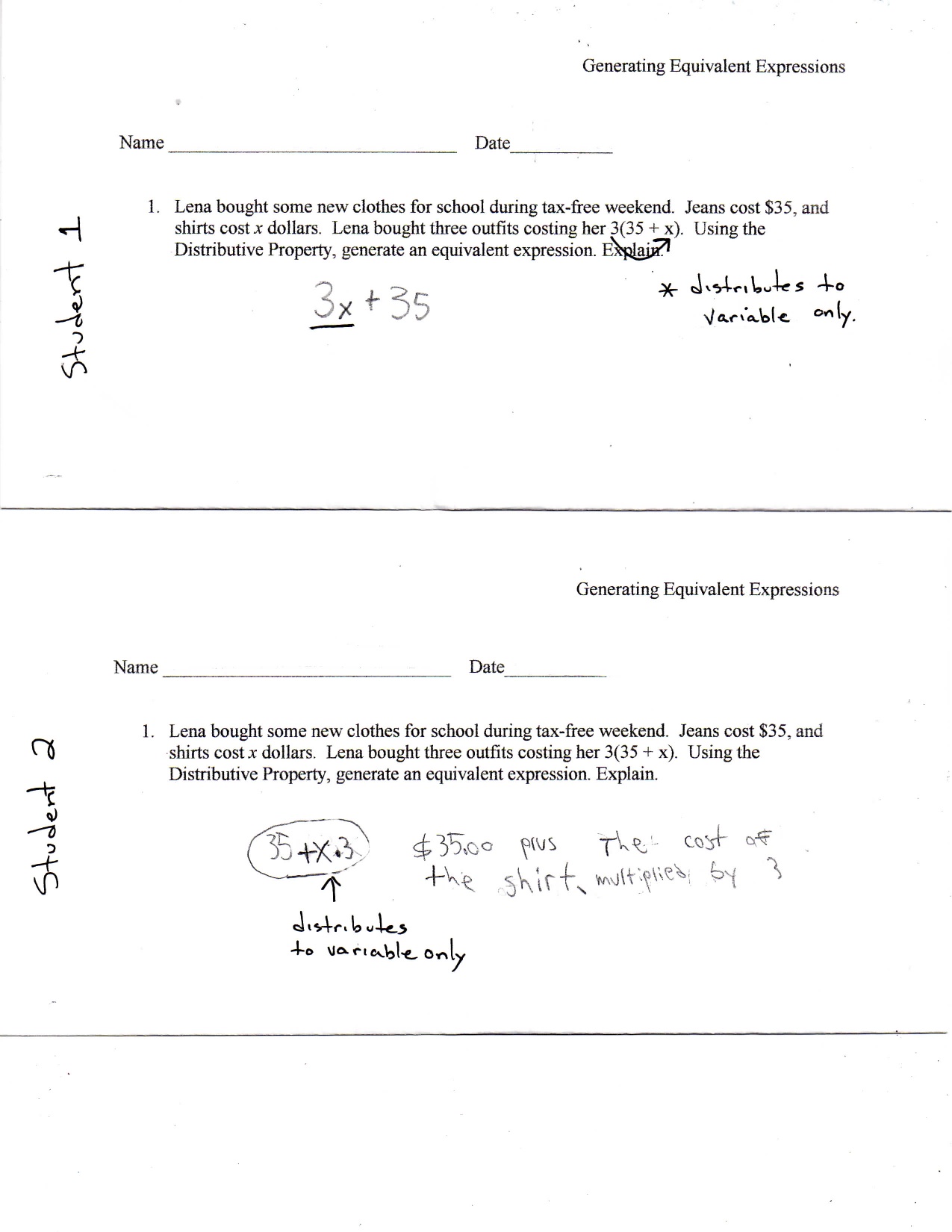 Generating Equivalent Expressions