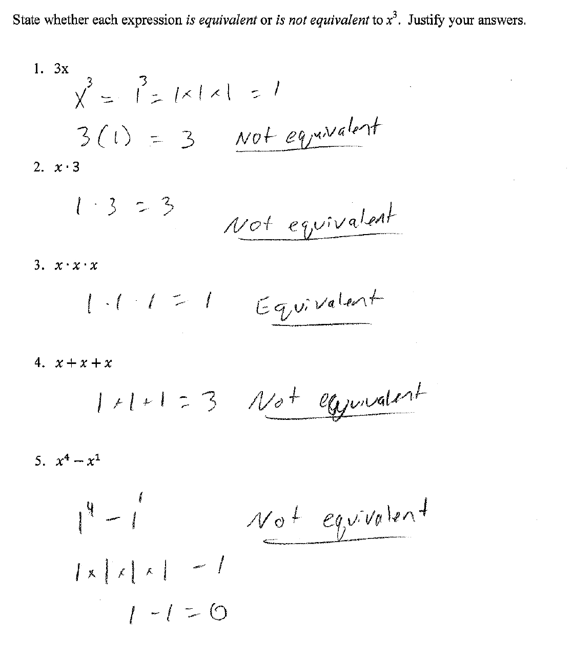 Equivalent Exponents