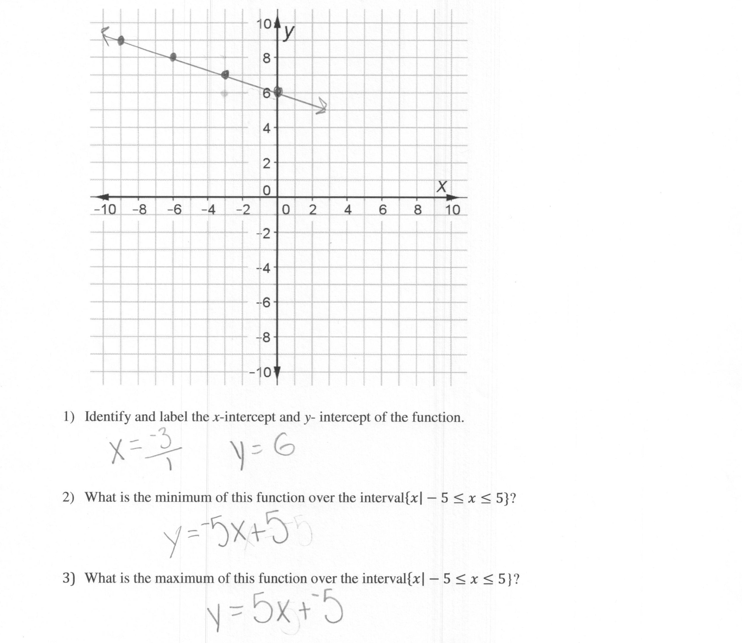 Graphing a Linear Function Students are asked to graph a linear Inside Graphing Linear Functions Worksheet