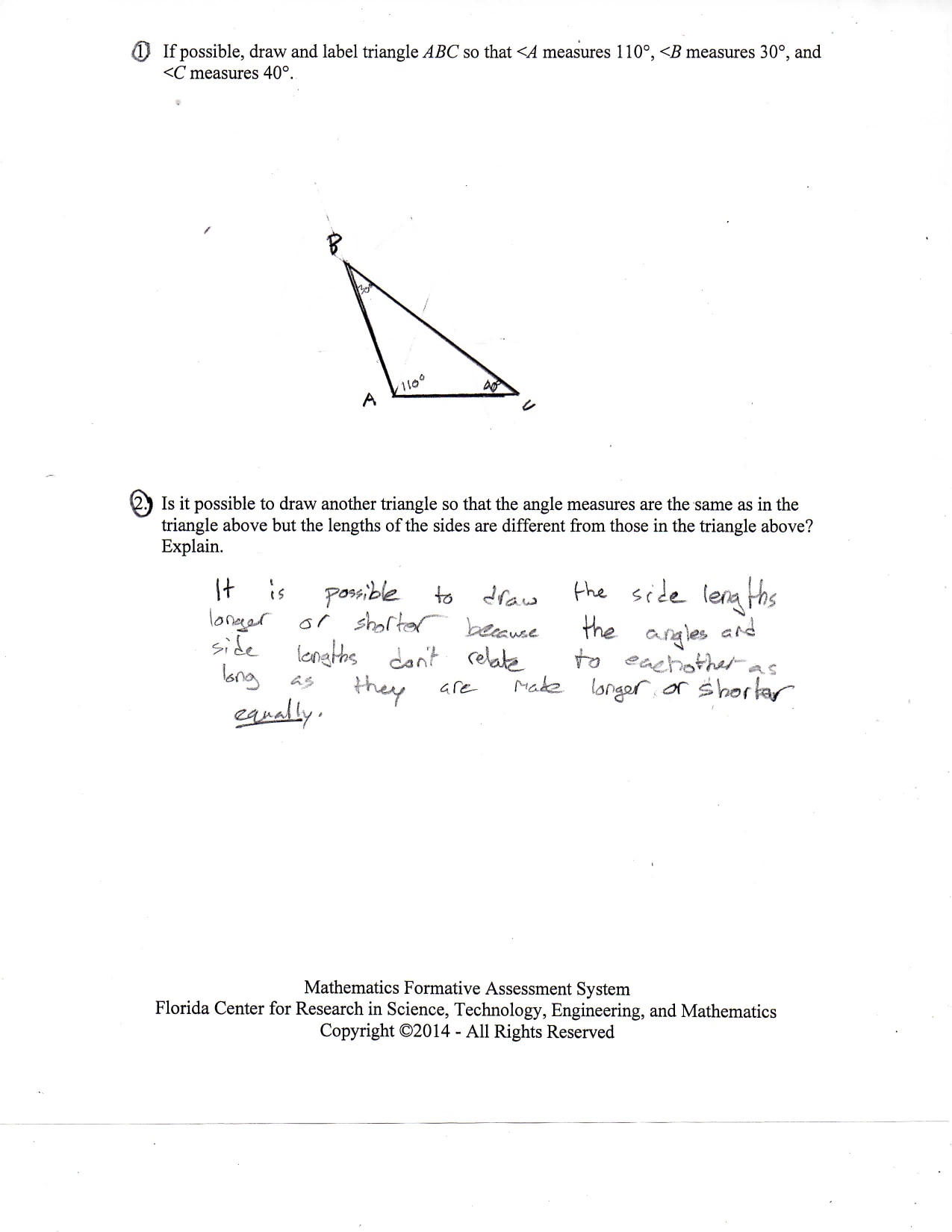 Drawing Triangles AAA