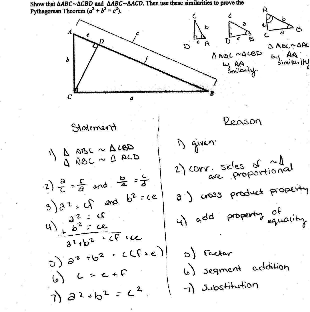 Pythagorean Theorem Proof