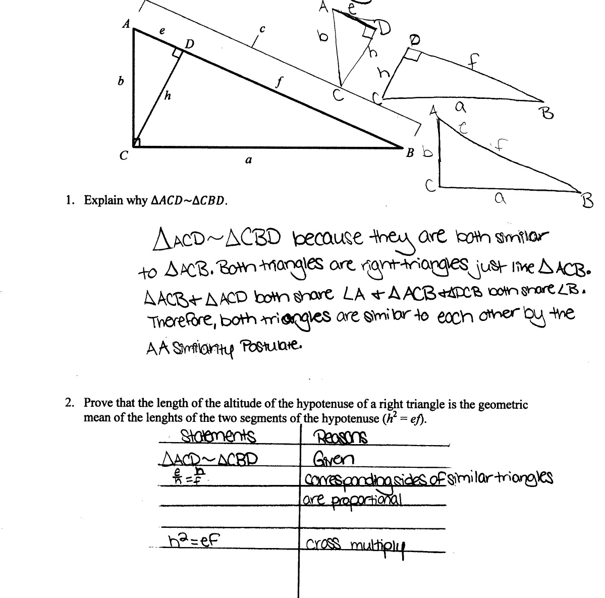 altitude geometry proofs