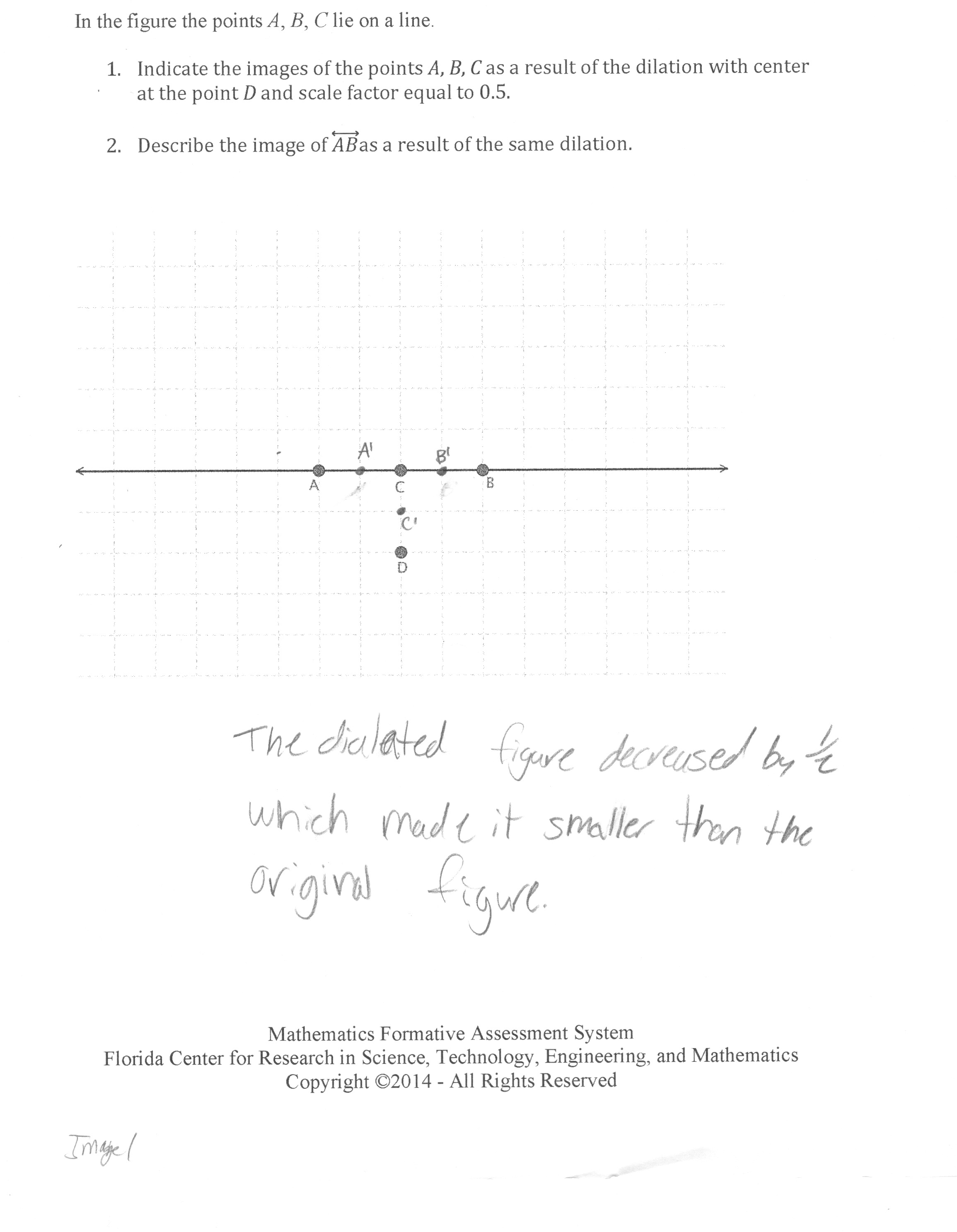 Dilation of a Line Factor of One Half